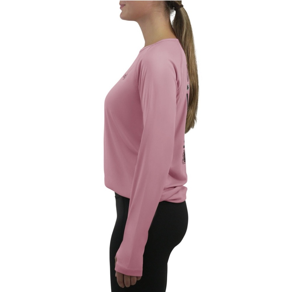 Reel Life Women's Long Sleeve UV T-Shirt Mauve Abstract Design Print on Back XXL - Picture 9 of 16